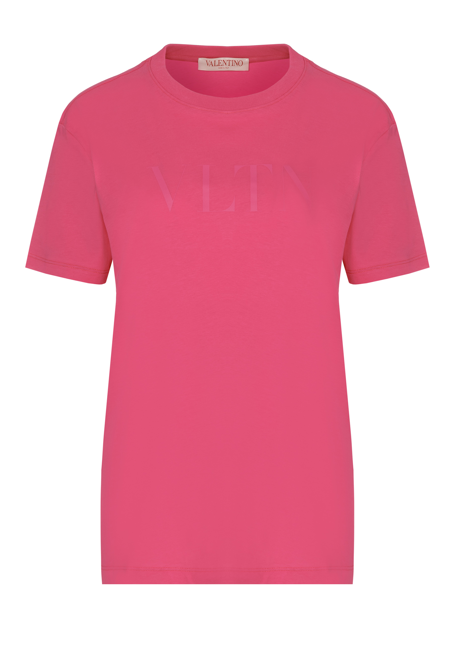 женская футболка valentino, розовая