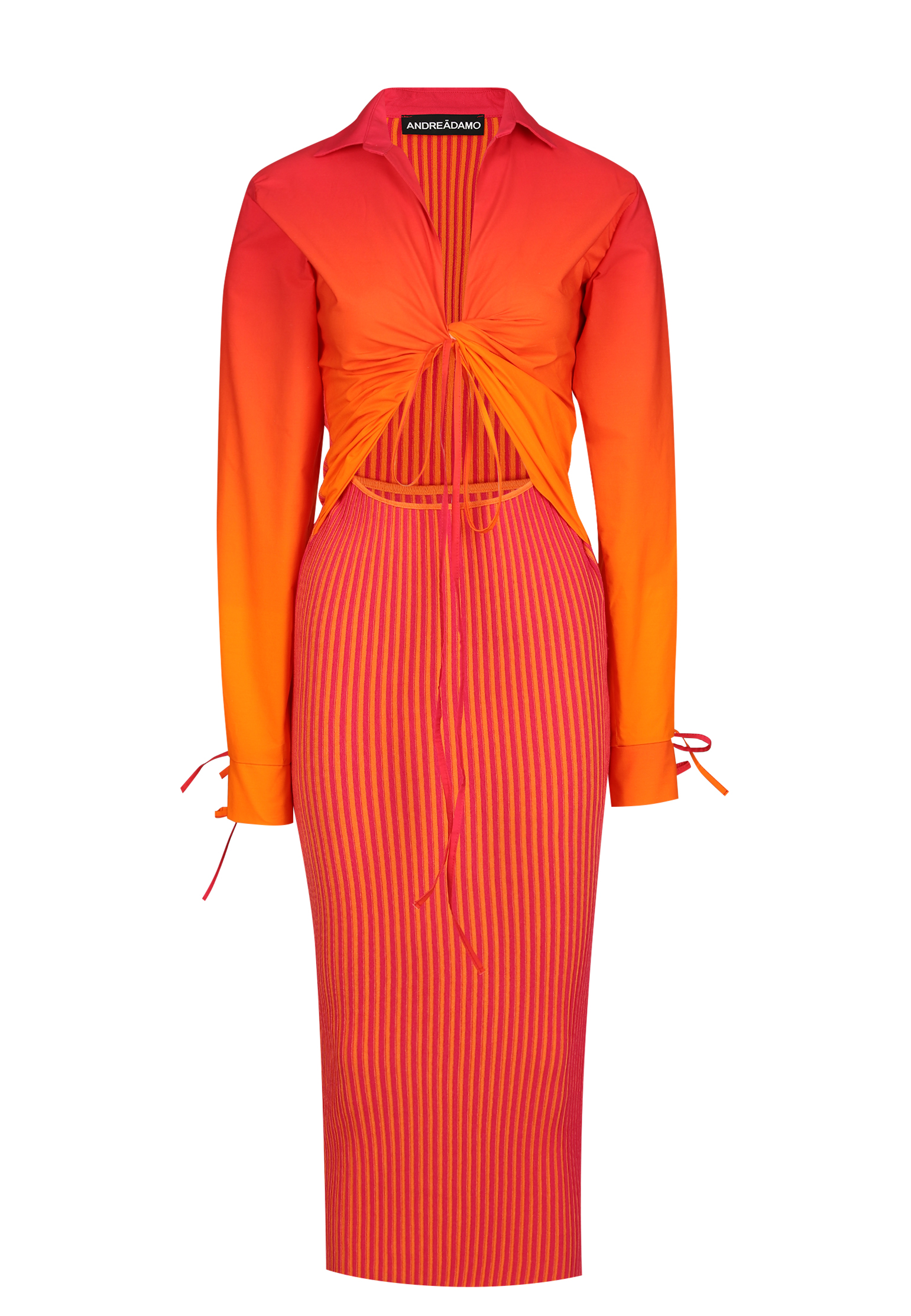 женское коктейльные платье andreadamo, оранжевое