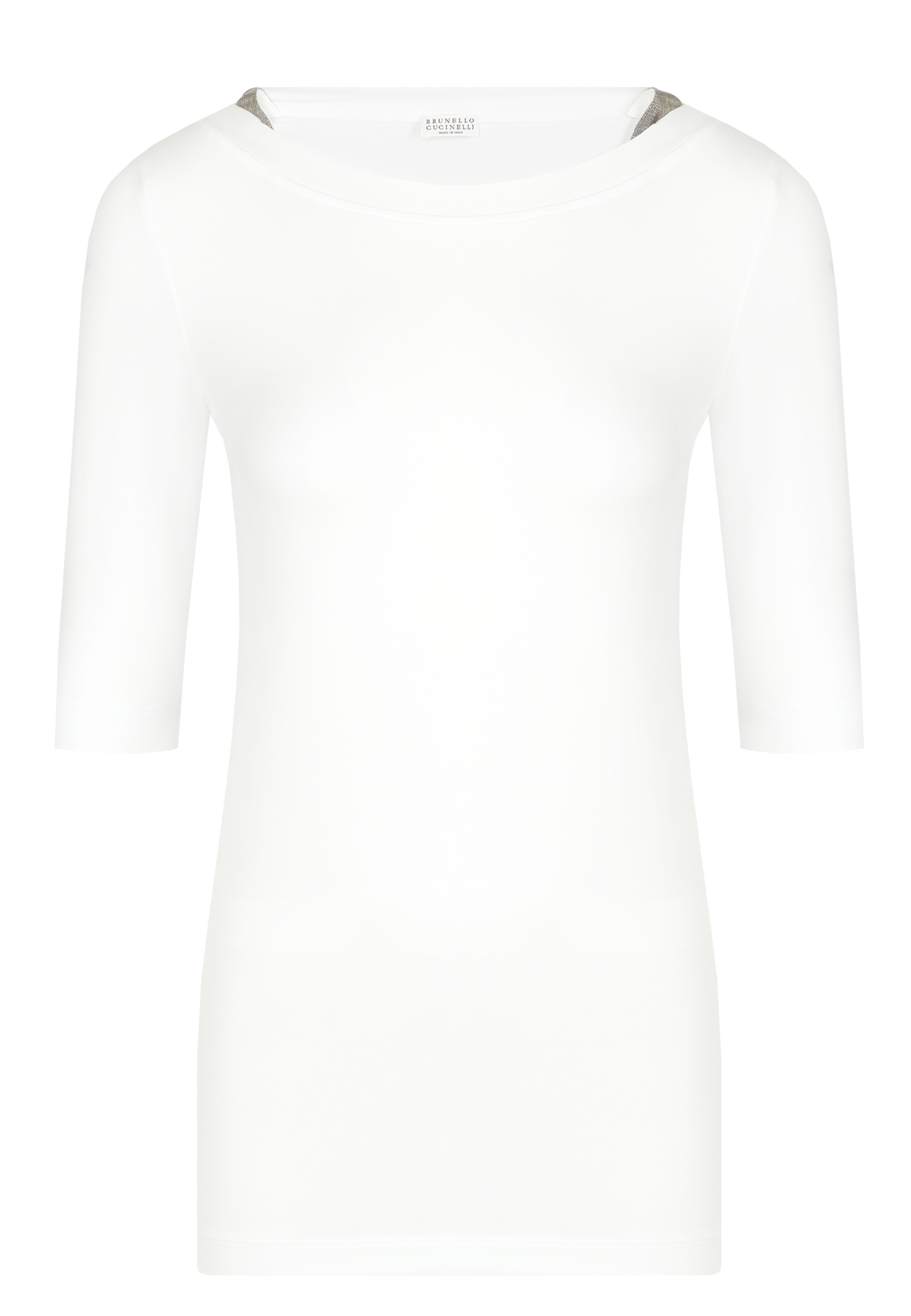 женская футболка brunello cucinelli, белая