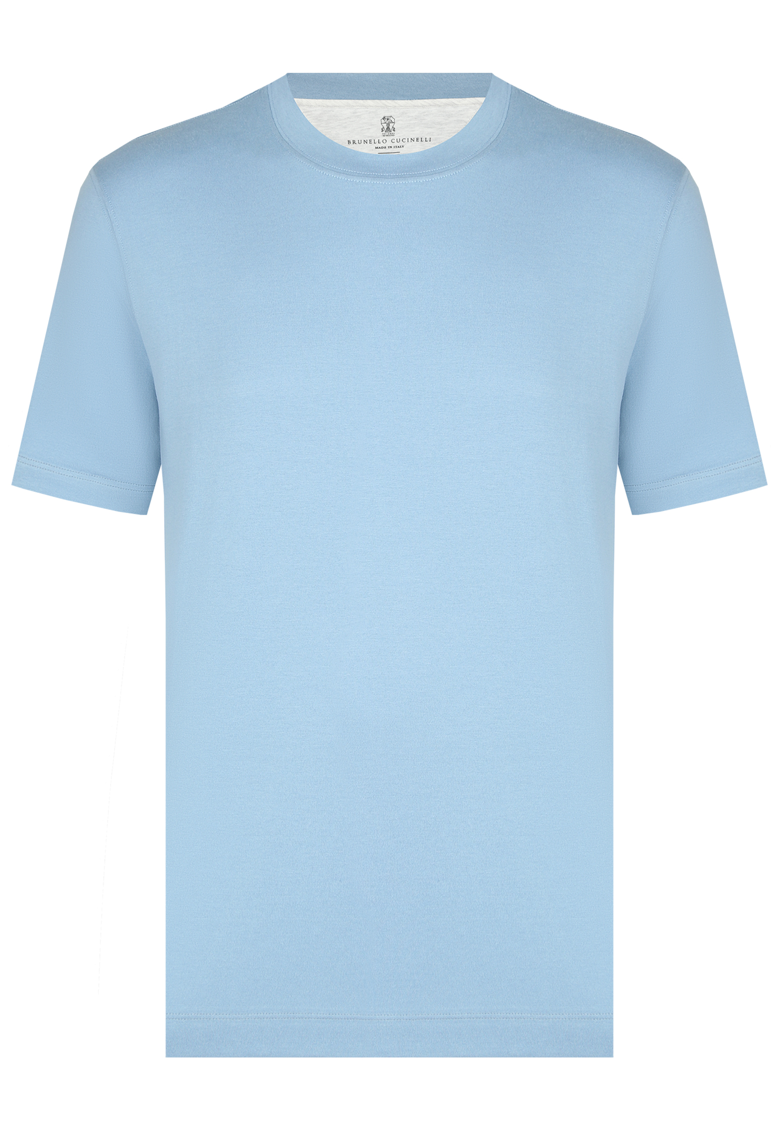 мужская футболка brunello cucinelli, голубая