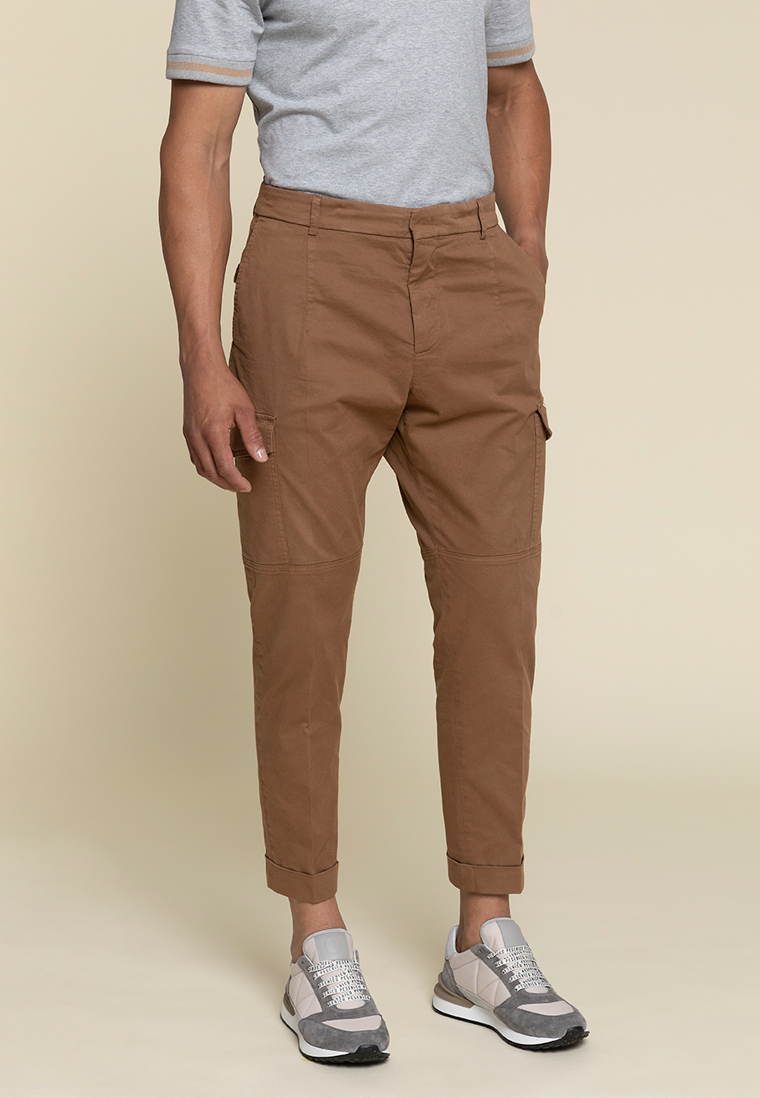 мужские брюки peserico, бежевые