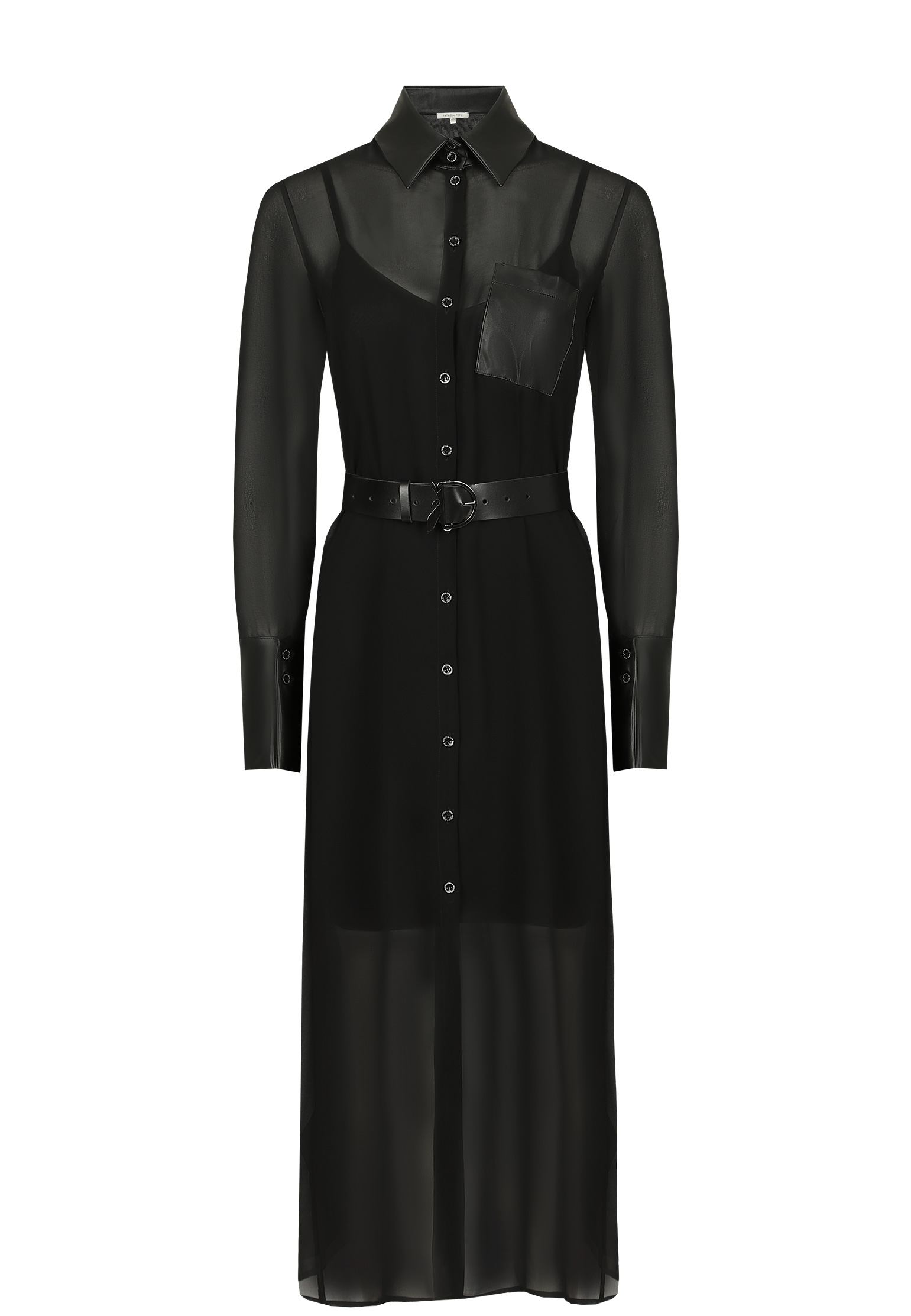 женское платье-рубашки patrizia pepe, черное