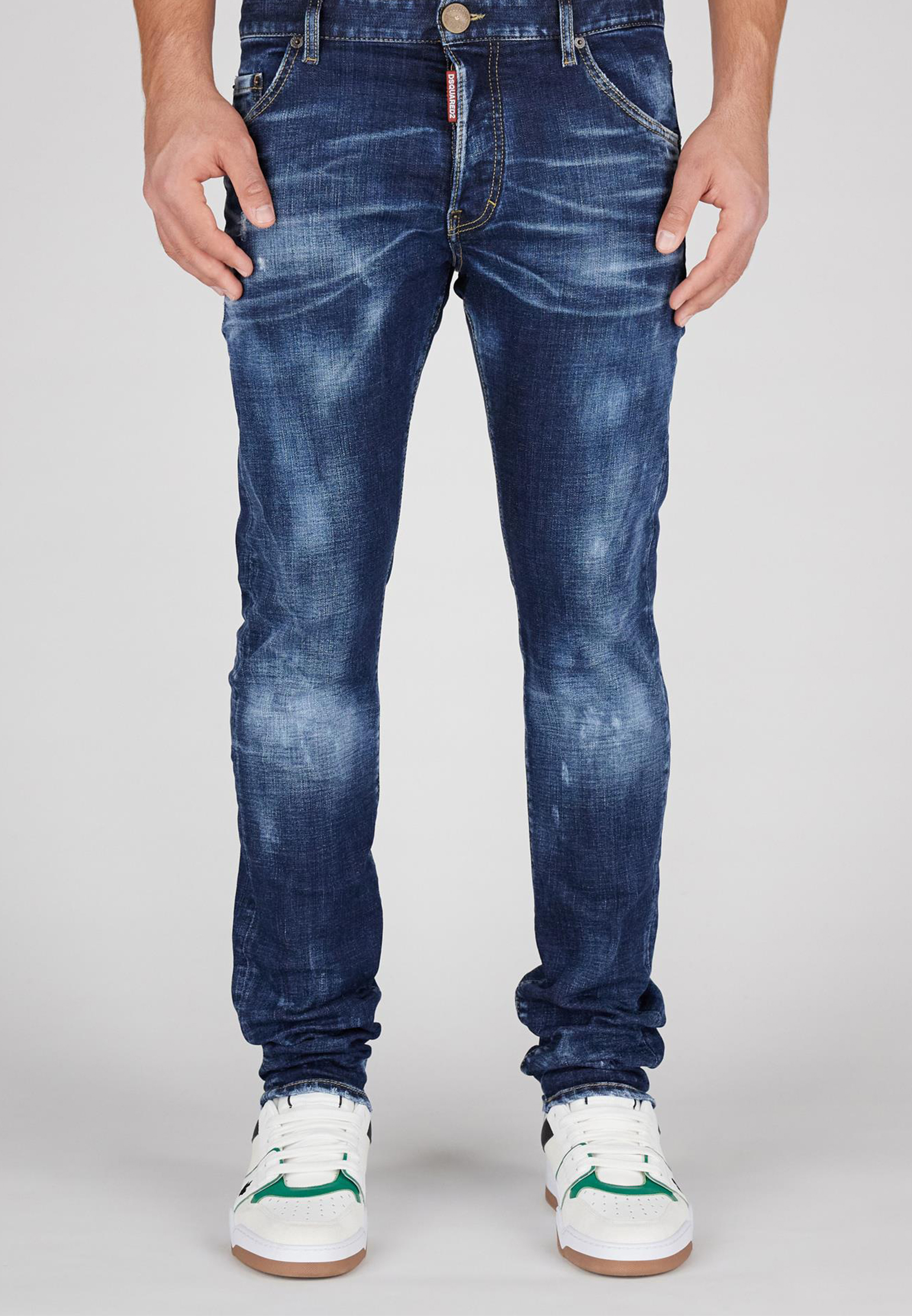 мужские зауженные джинсы dsquared2, синие