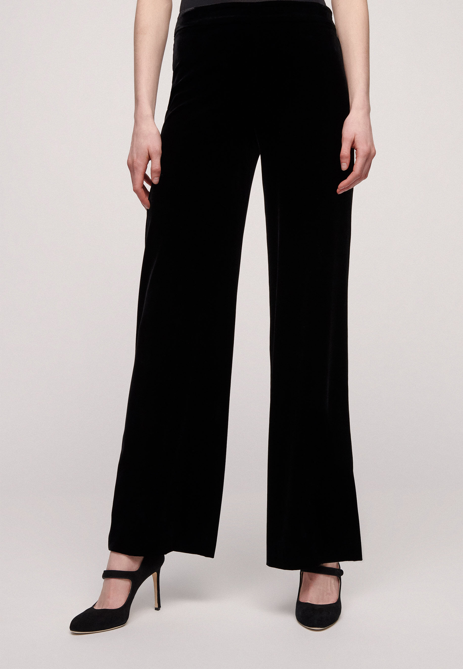 женские широкие брюки luisa spagnoli, черные