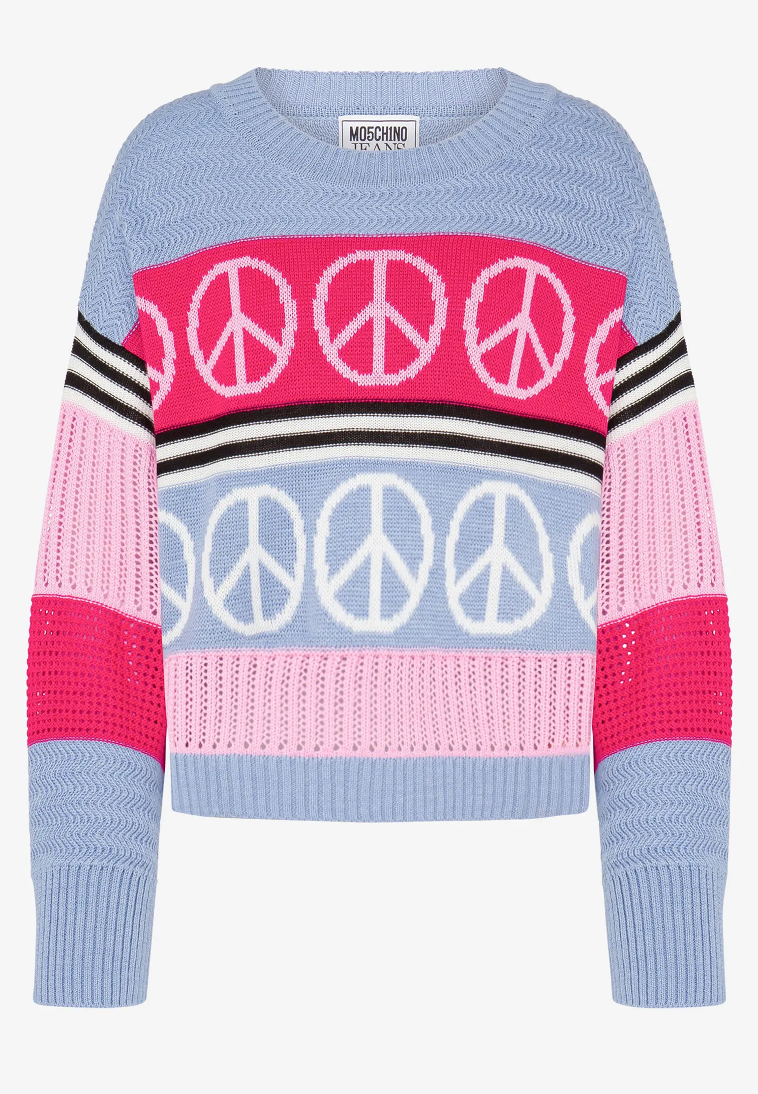 женский свитер moschino jeans, разноцветный