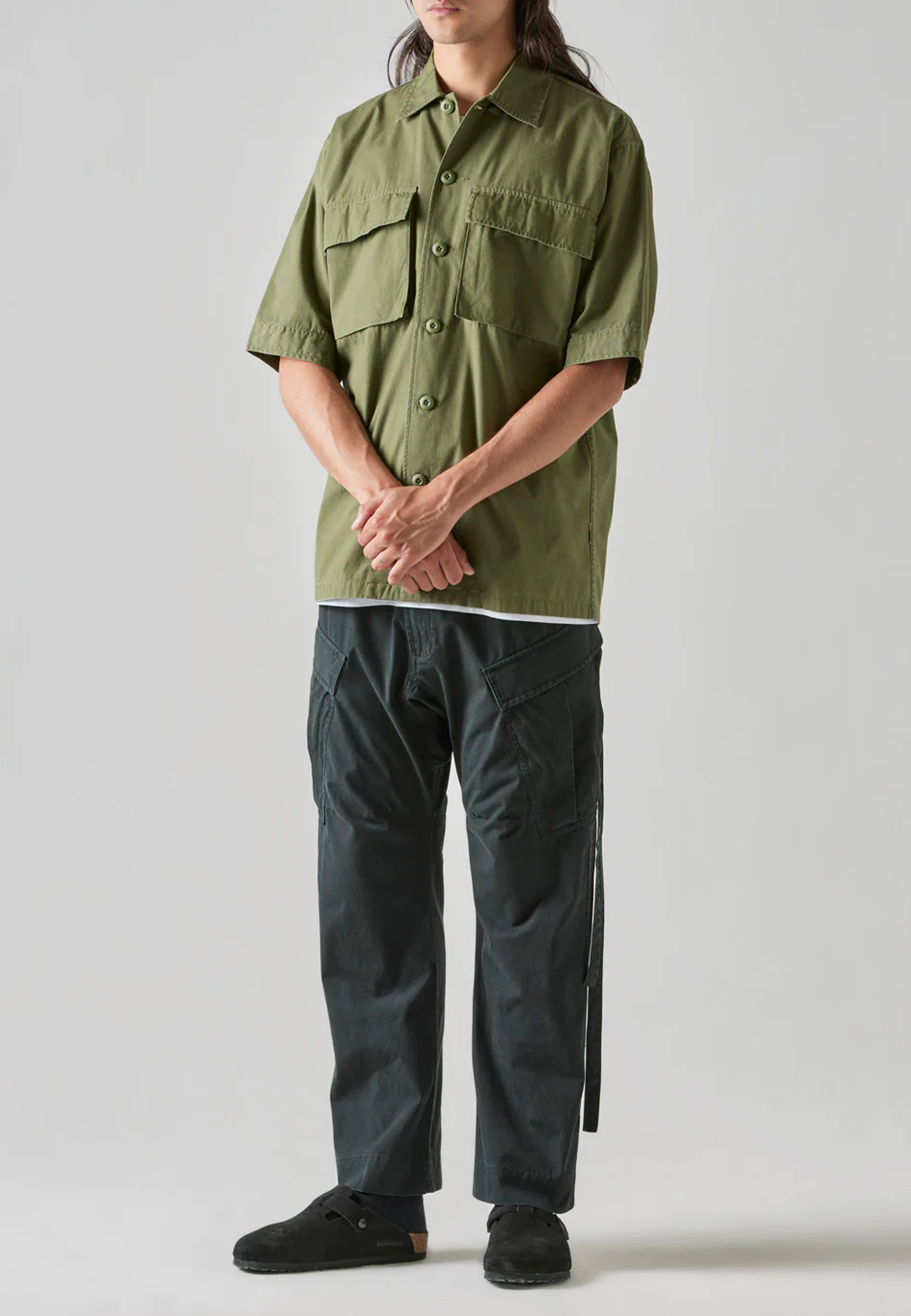 мужская рубашка maharishi, зеленая