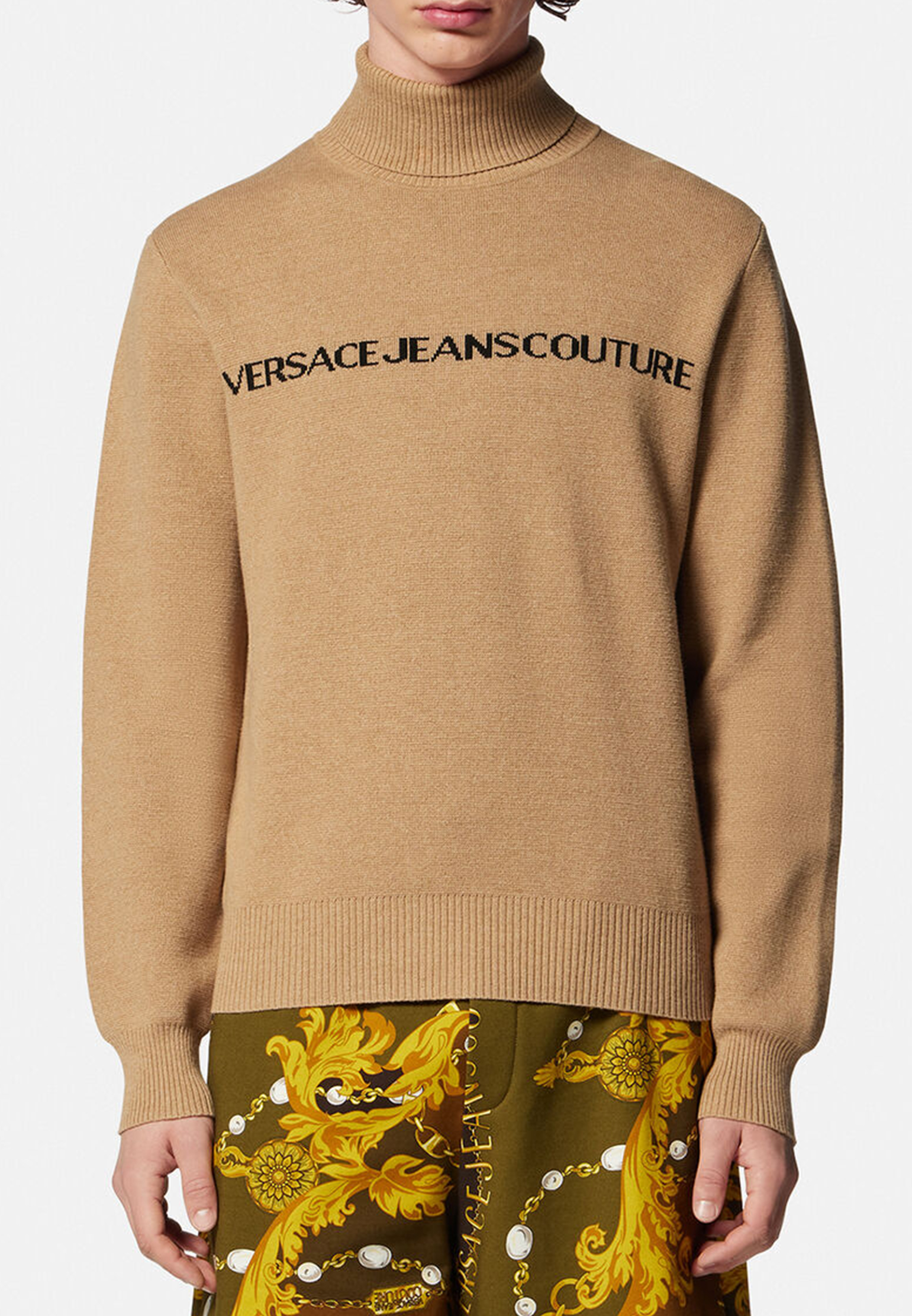 мужской свитер versace, бежевый