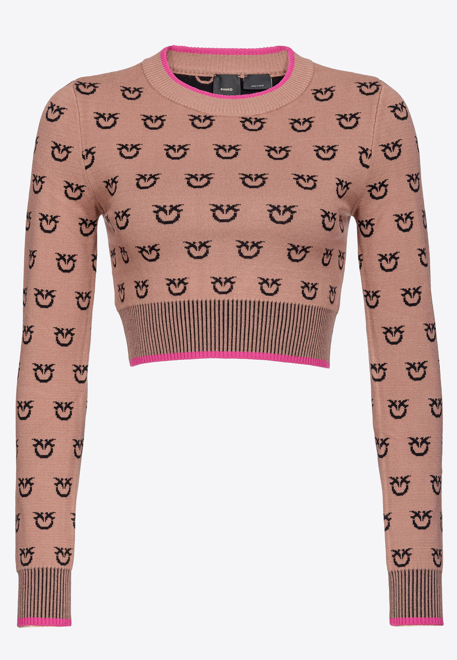 женский пуловер pinko, коричневый