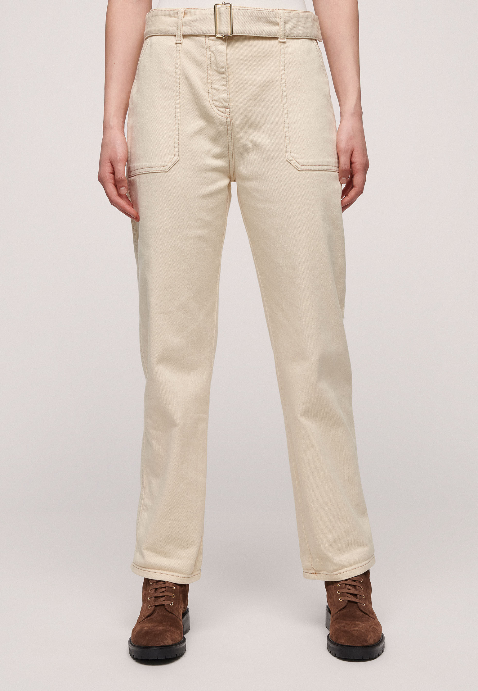 женские прямые джинсы luisa spagnoli, белые