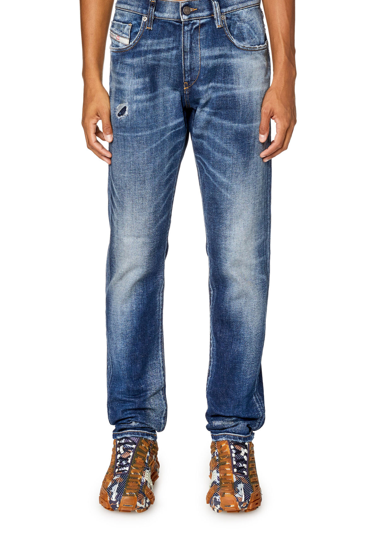 мужские прямые джинсы diesel, синие