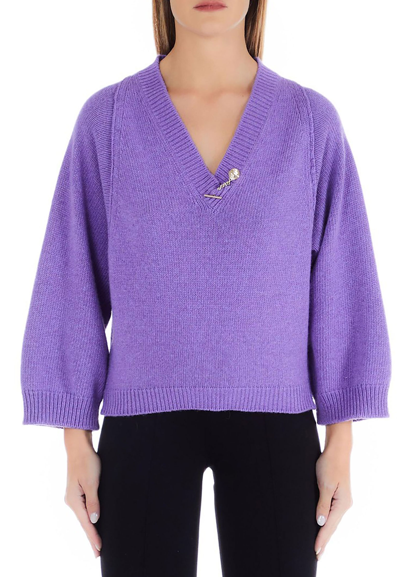 женский пуловер liu jo, фиолетовый