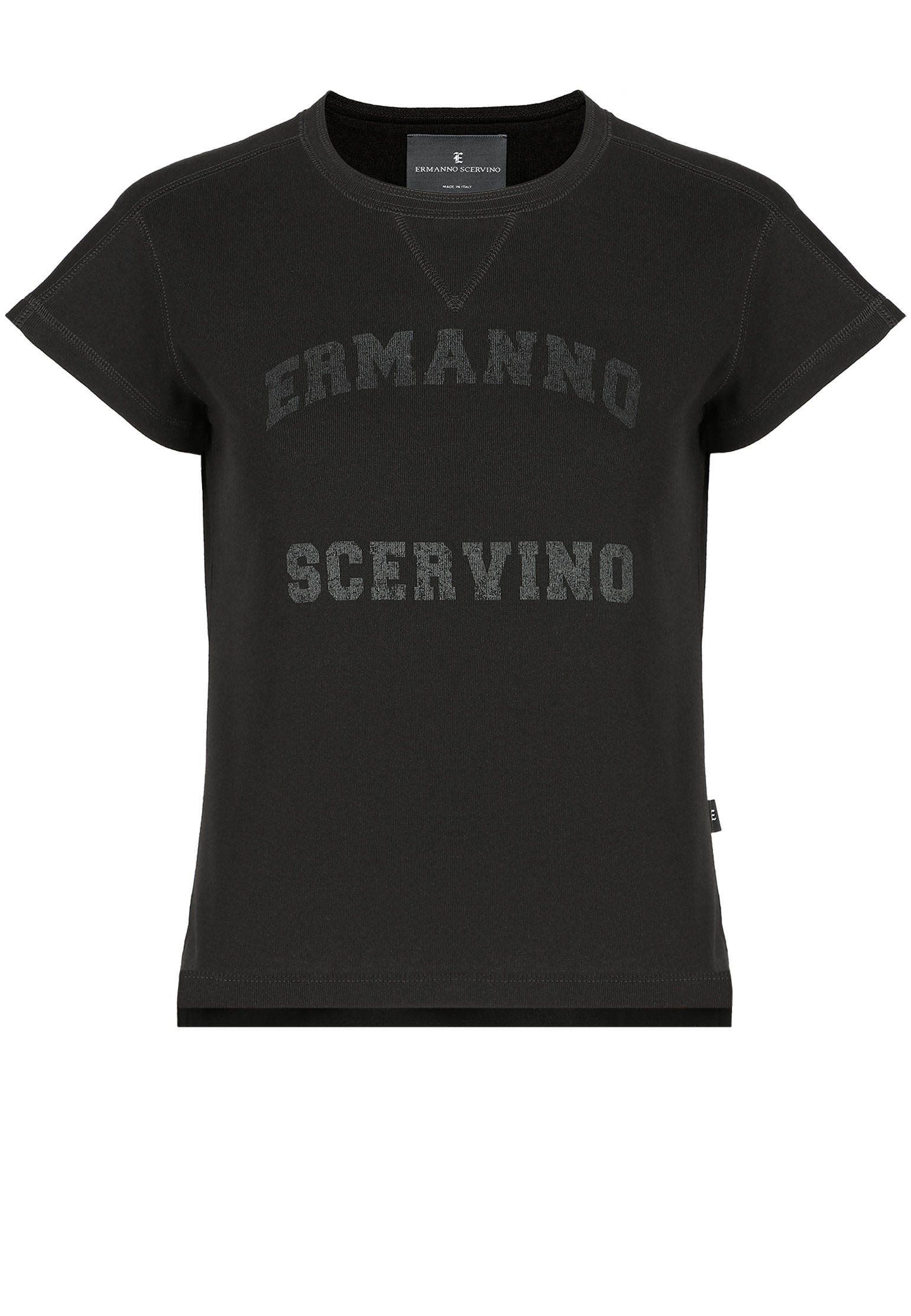 женская футболка ermanno scervino, черная