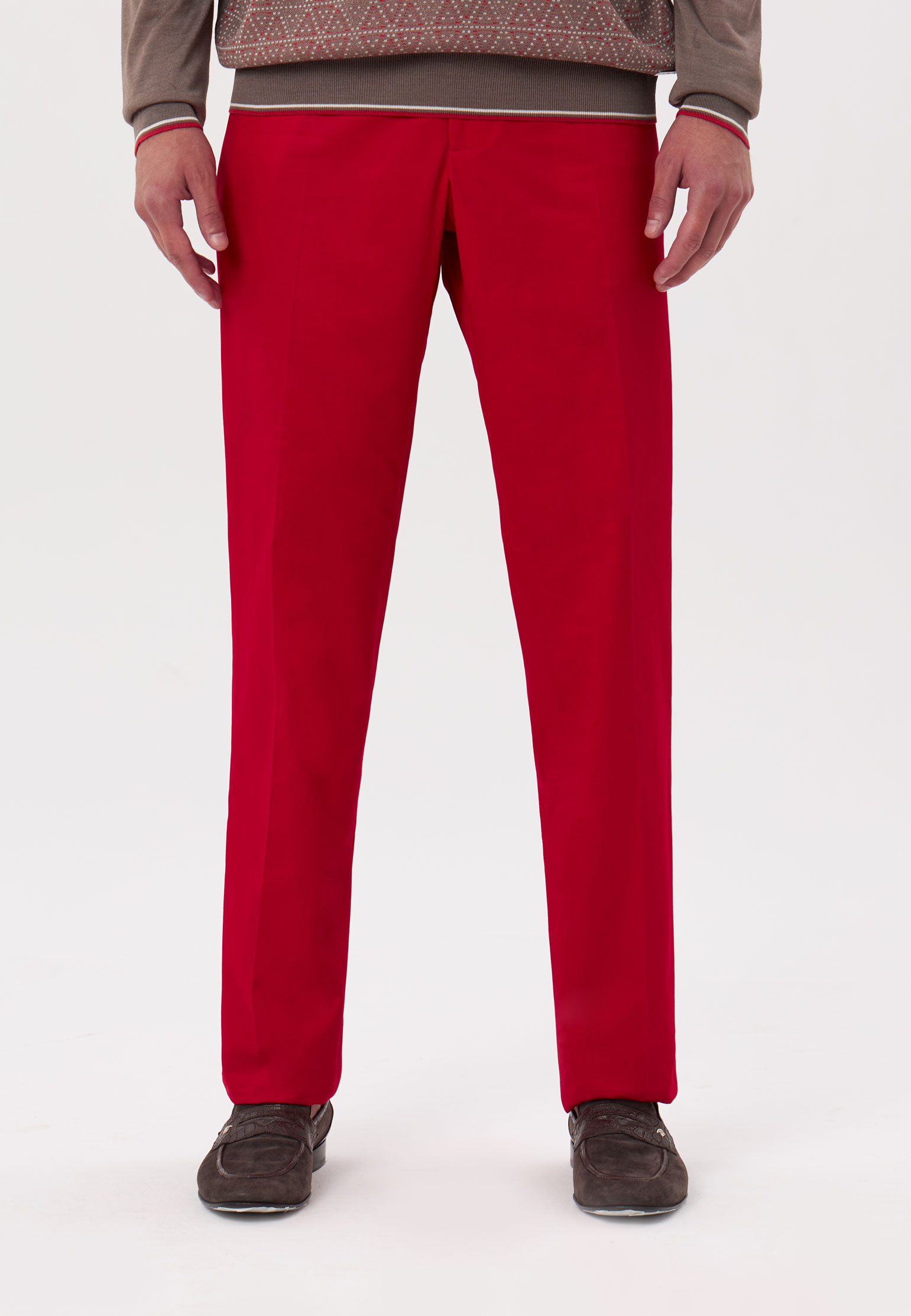 мужские классические брюки stefano ricci, красные