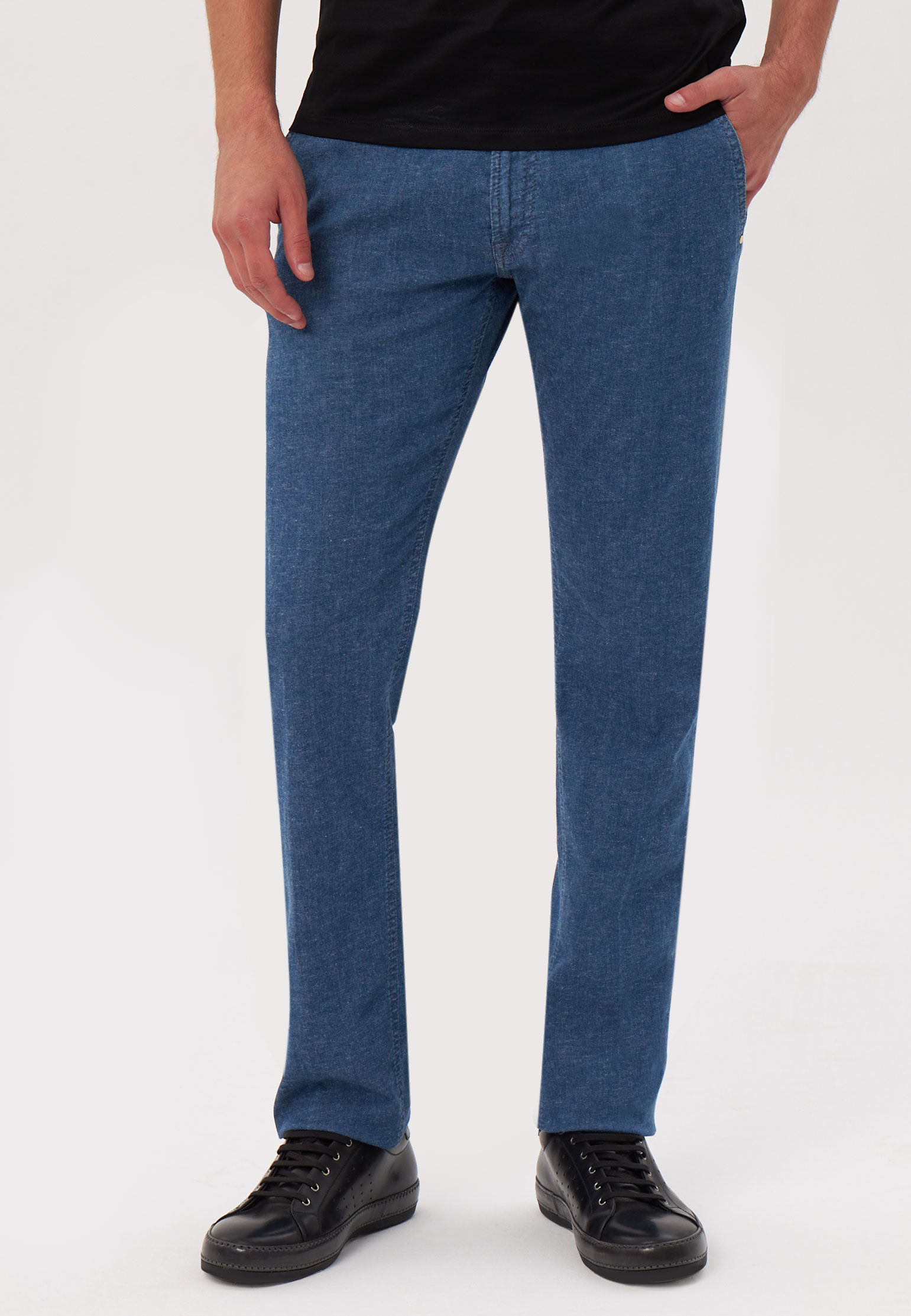 мужские прямые брюки stefano ricci, голубые