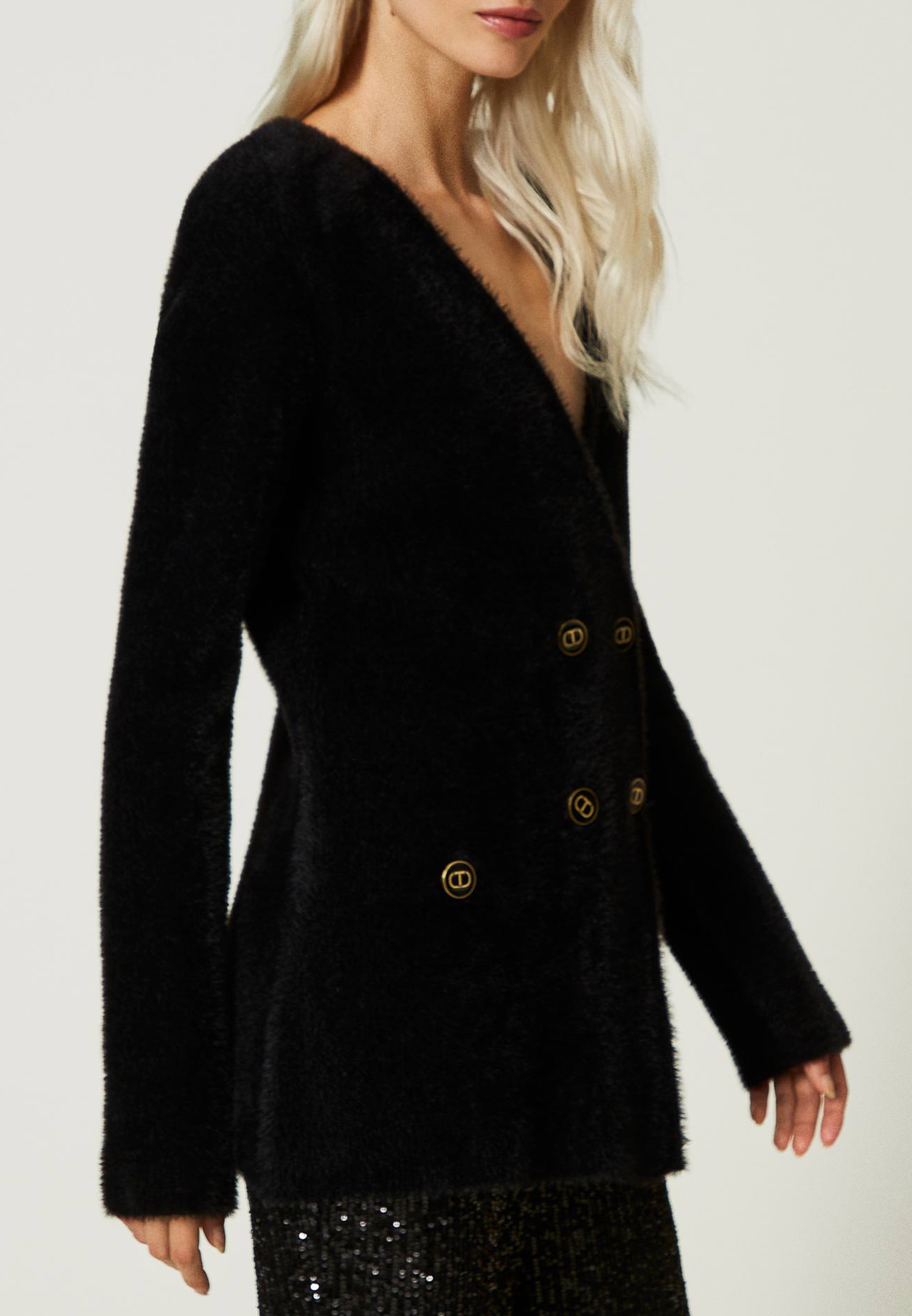 женское пальто twinset milano, черное