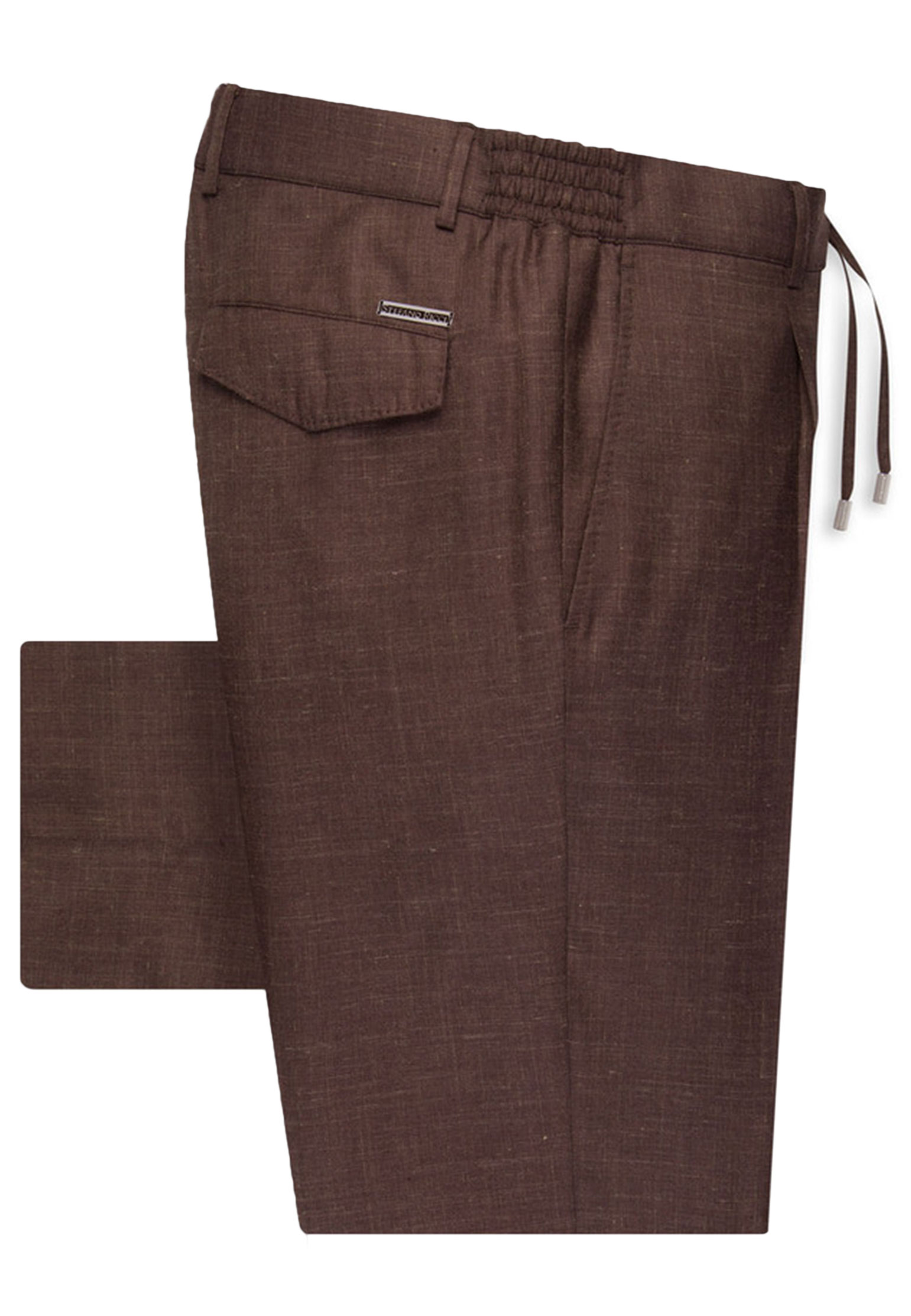 мужские шерстяные брюки stefano ricci, коричневые