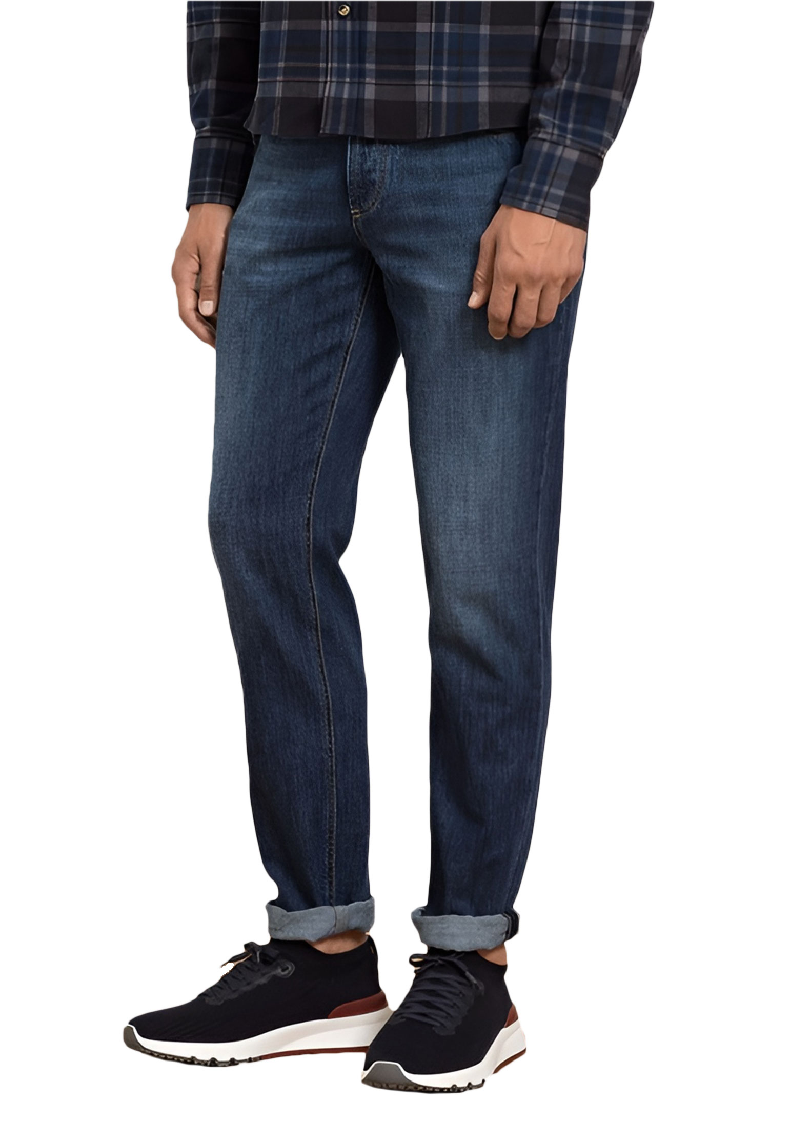 мужские зауженные джинсы brunello cucinelli, синие