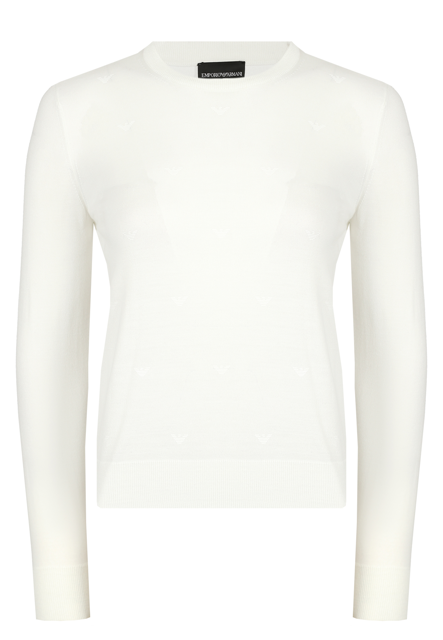 женский пуловер emporio armani, белый