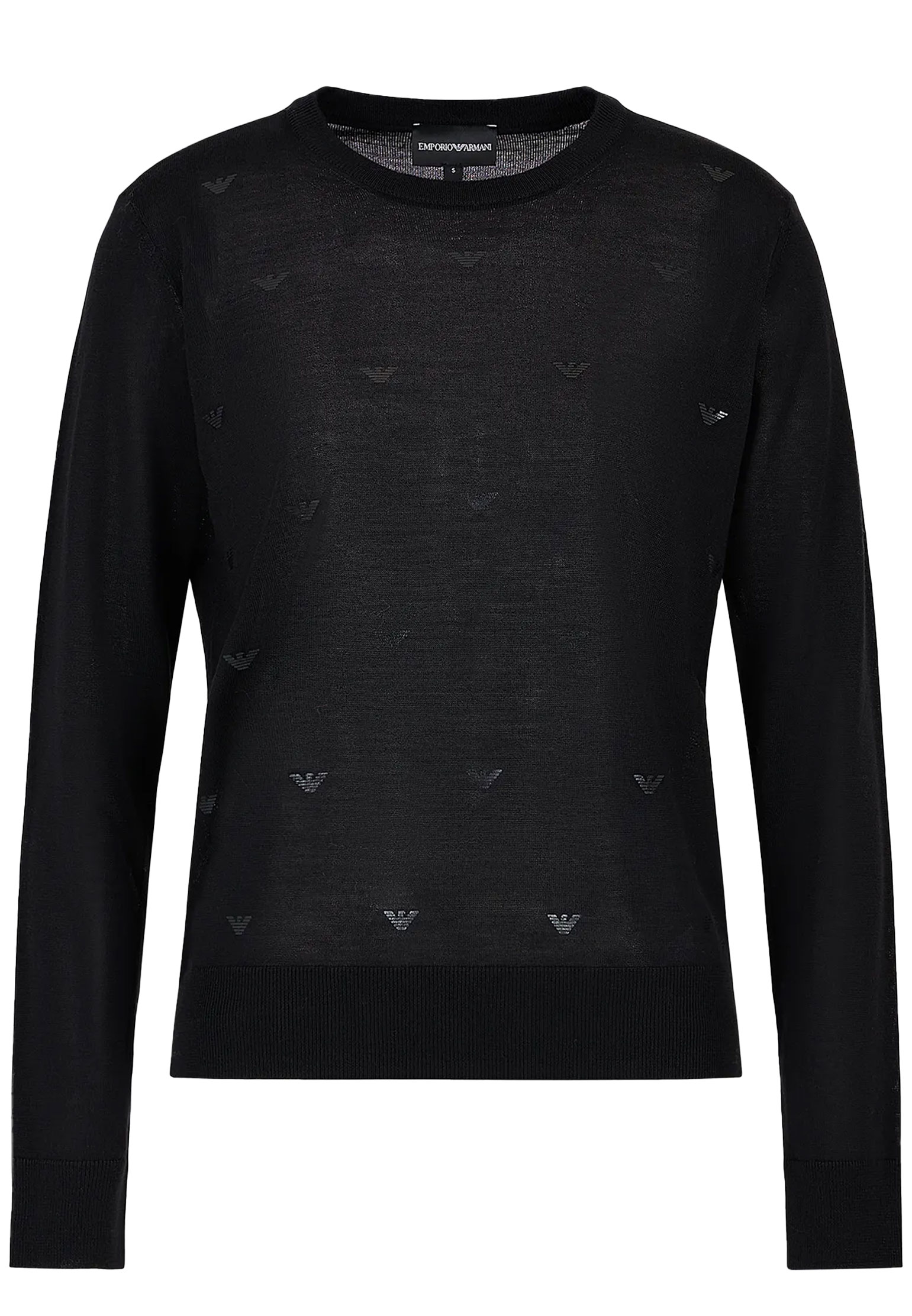 женский пуловер emporio armani, черный