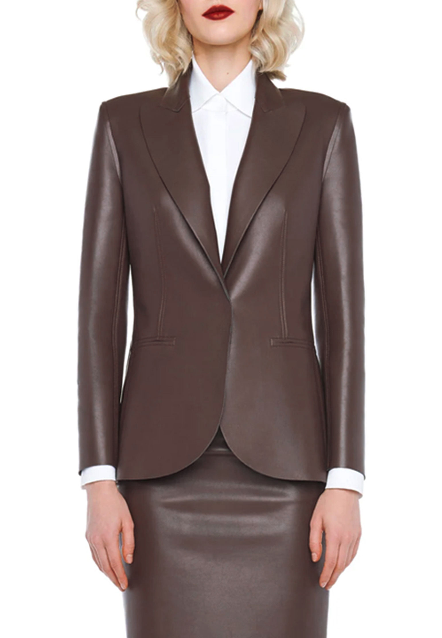 женский пиджак norma kamali, коричневый