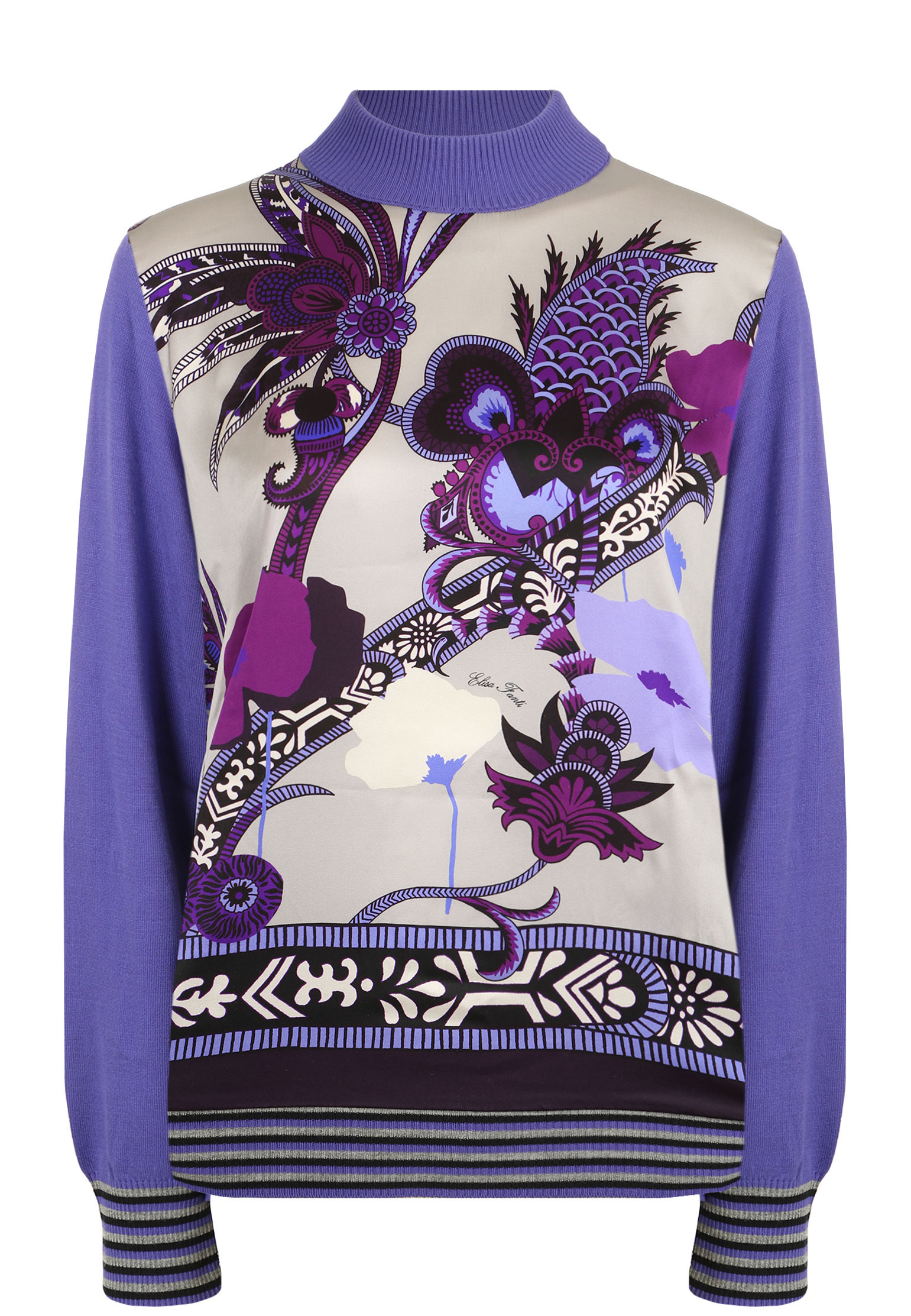женский пуловер elisa fanti, фиолетовый