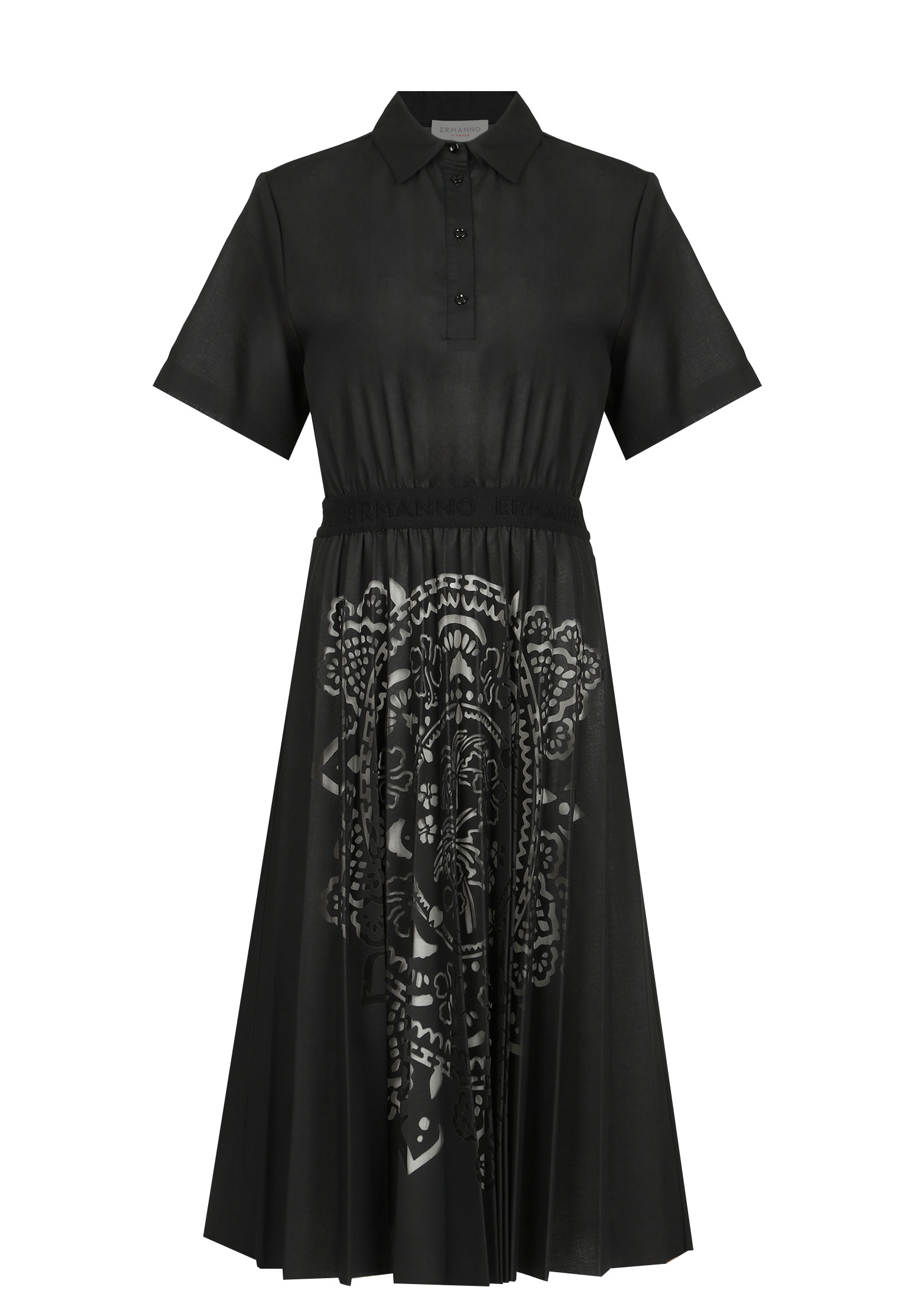 женское платье-рубашки ermanno firenze, черное