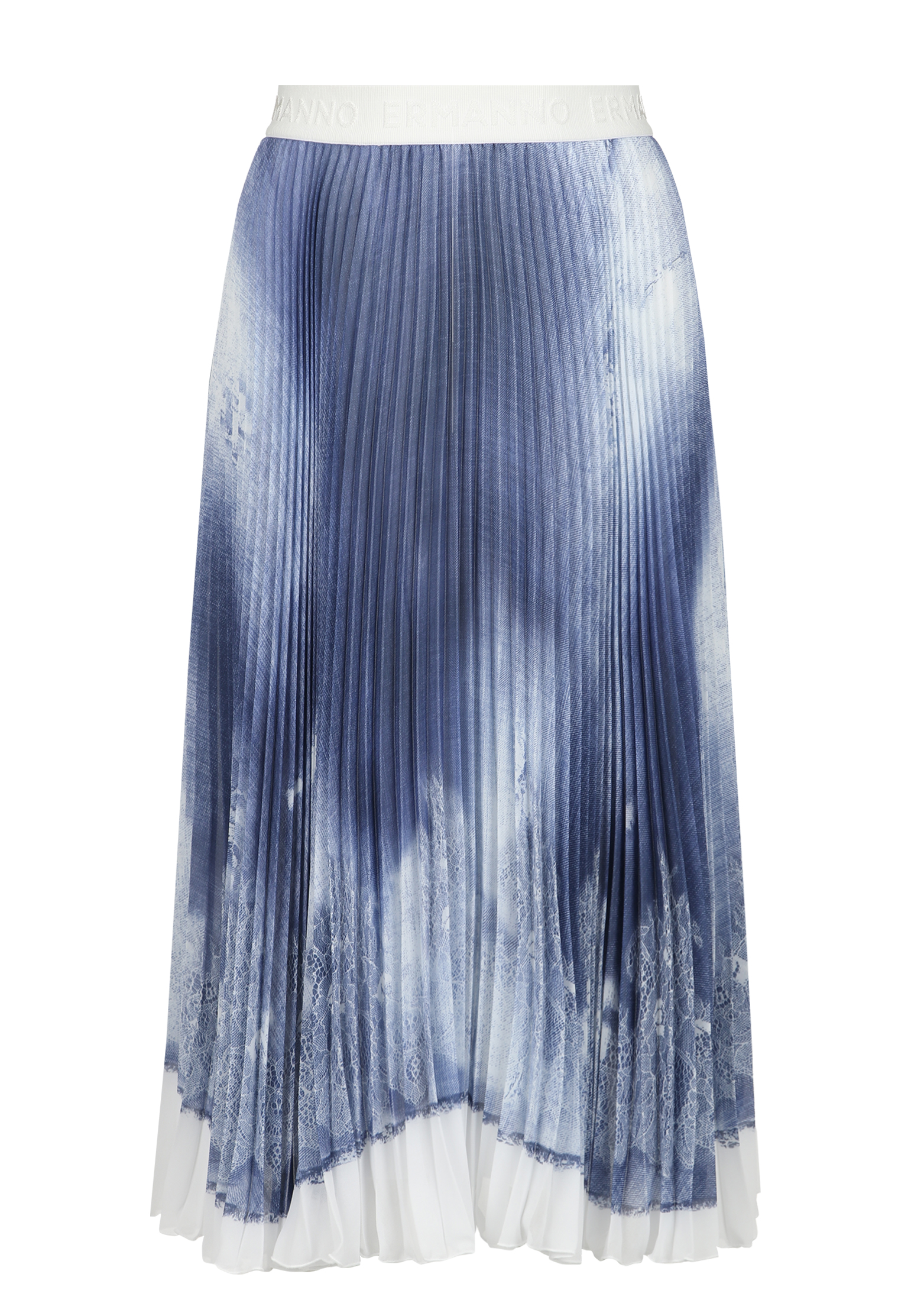 женская юбка миди ermanno firenze, синяя