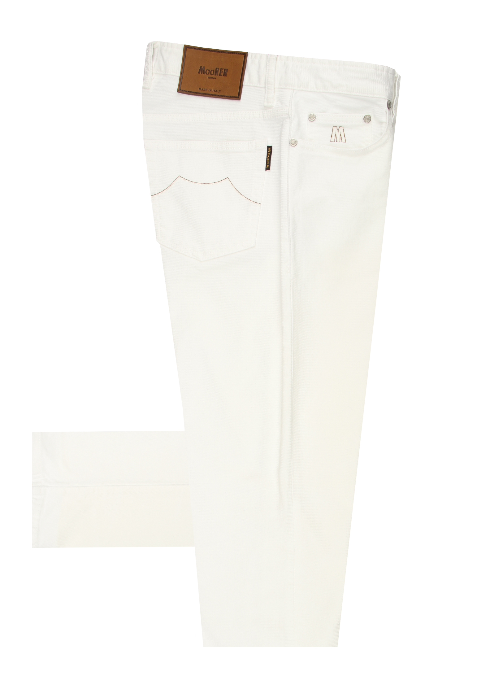 мужские прямые джинсы moorer, белые