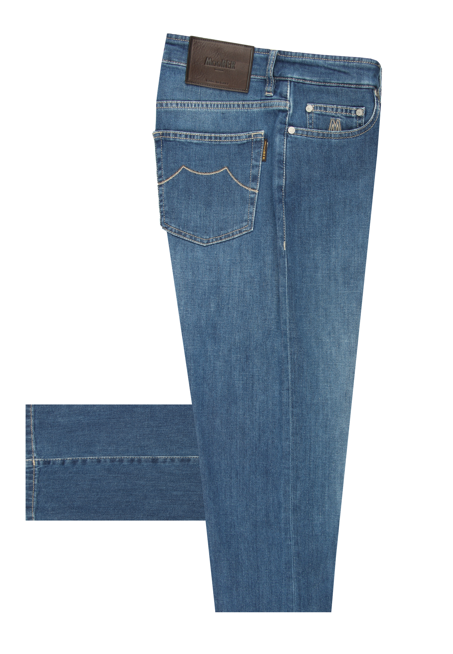 мужские прямые джинсы moorer, синие