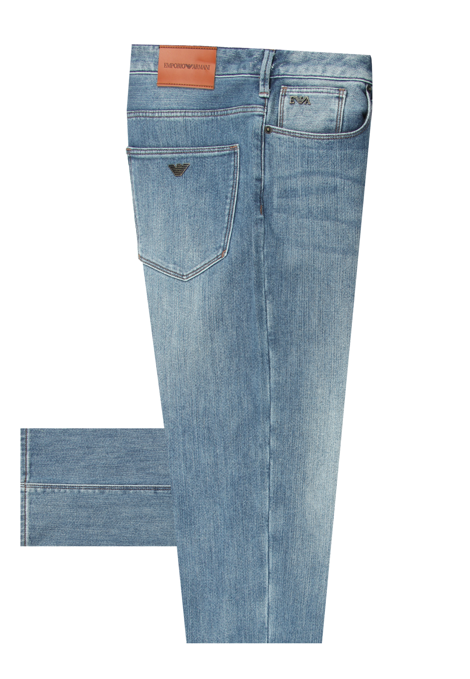 мужские прямые джинсы emporio armani, голубые