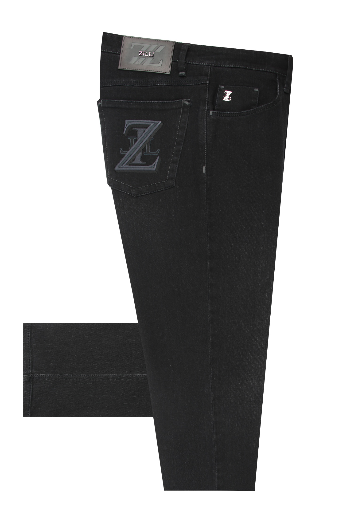 мужские прямые джинсы zilli, черные
