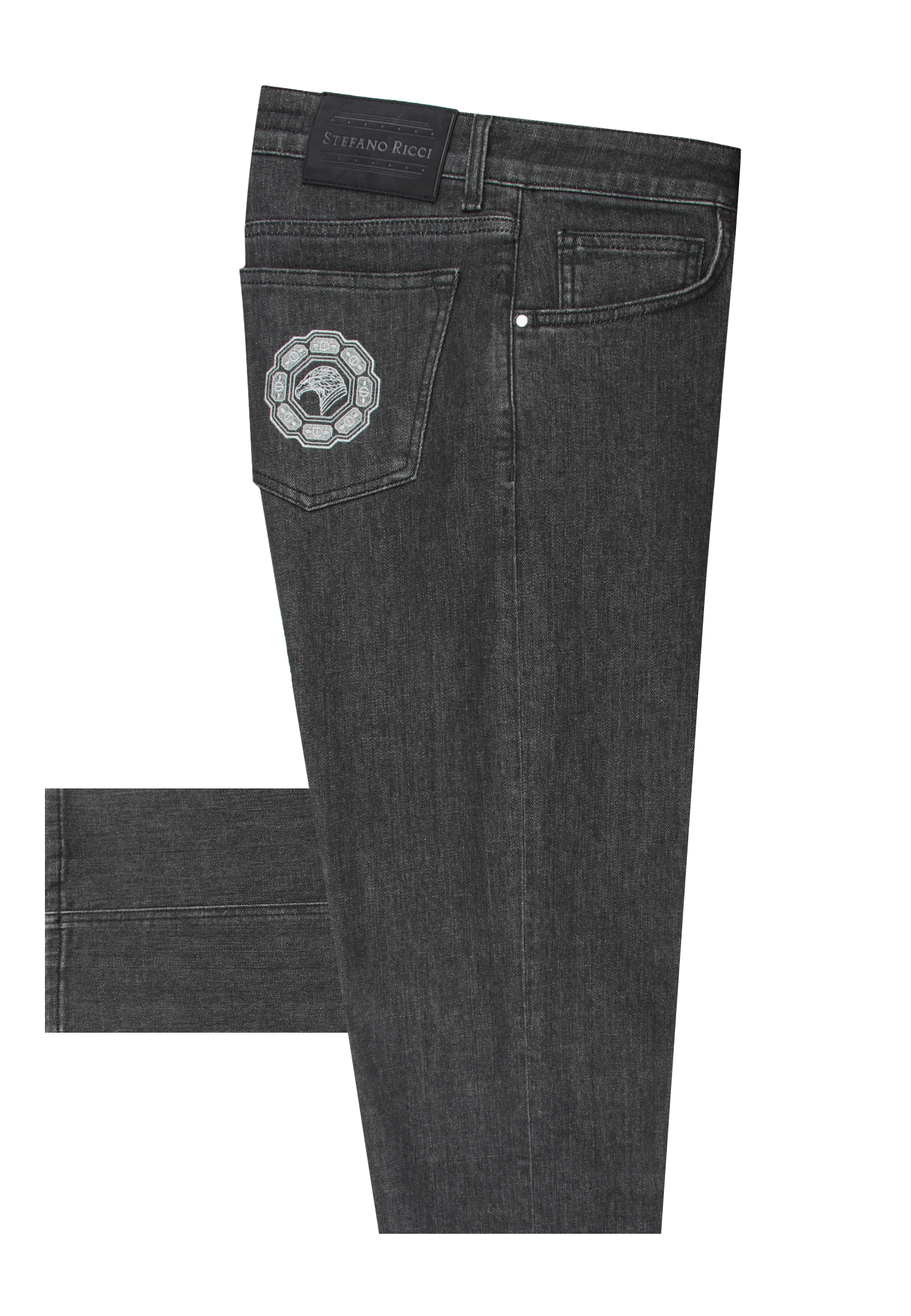 мужские прямые джинсы stefano ricci, серые