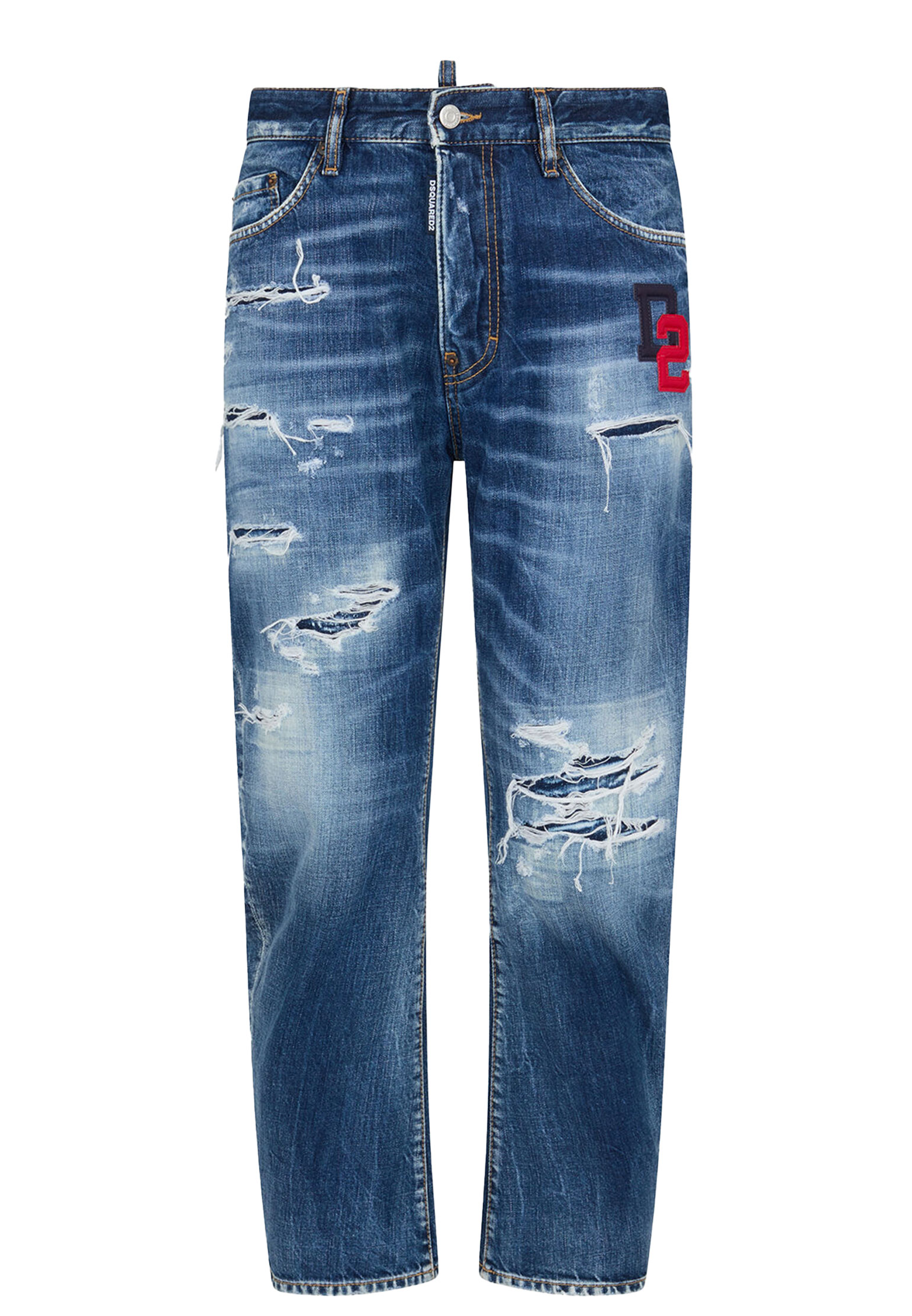 мужские прямые джинсы dsquared2, синие