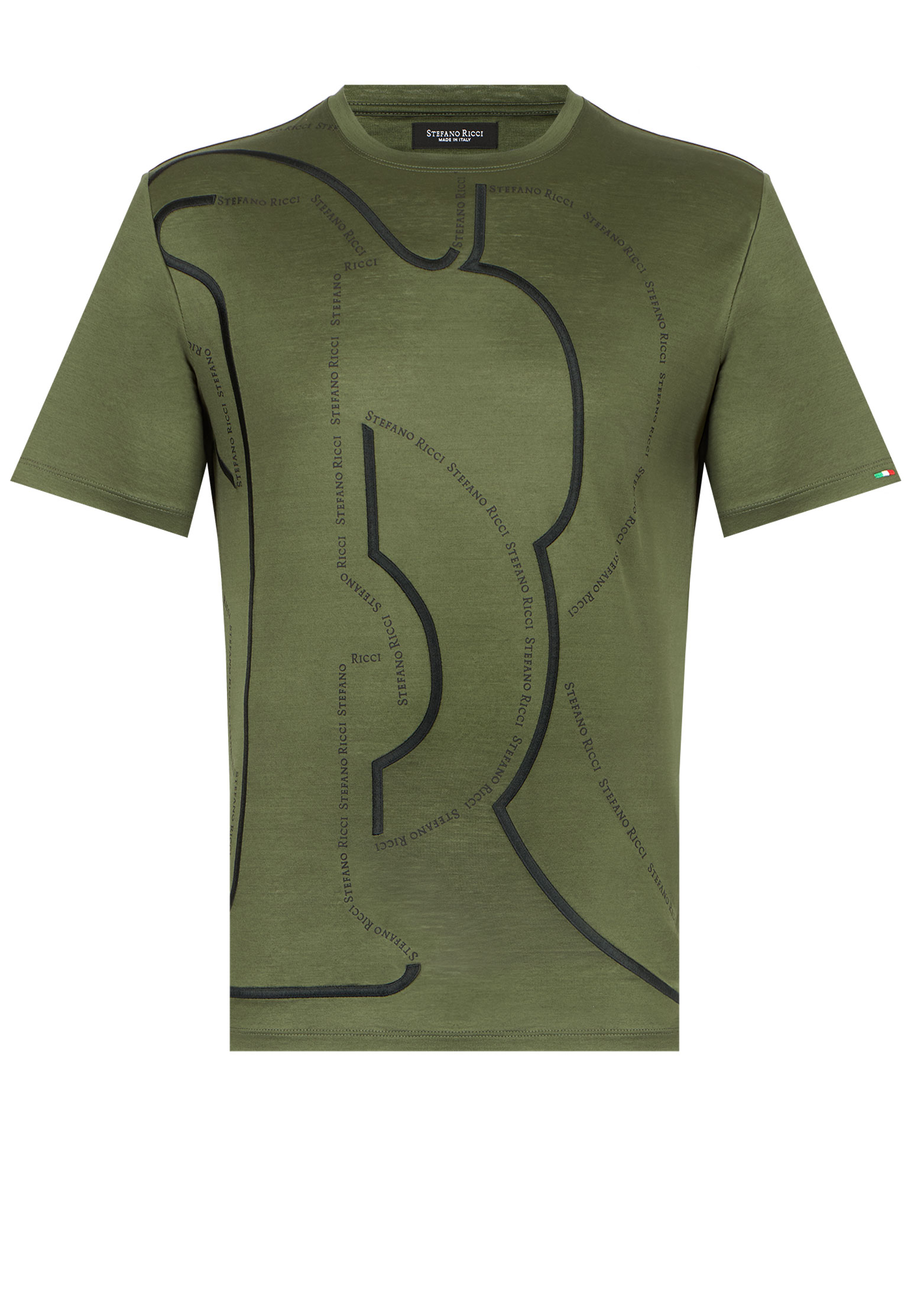 мужская футболка stefano ricci, зеленая