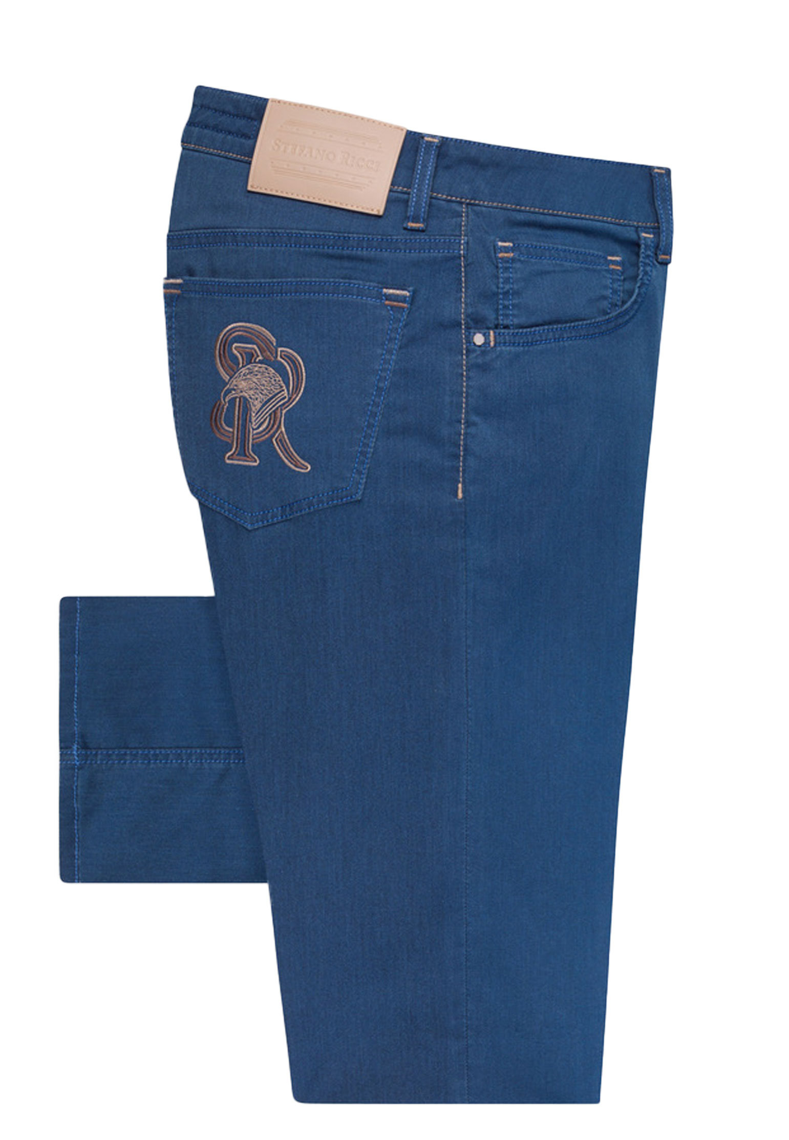 мужские зауженные джинсы stefano ricci, синие