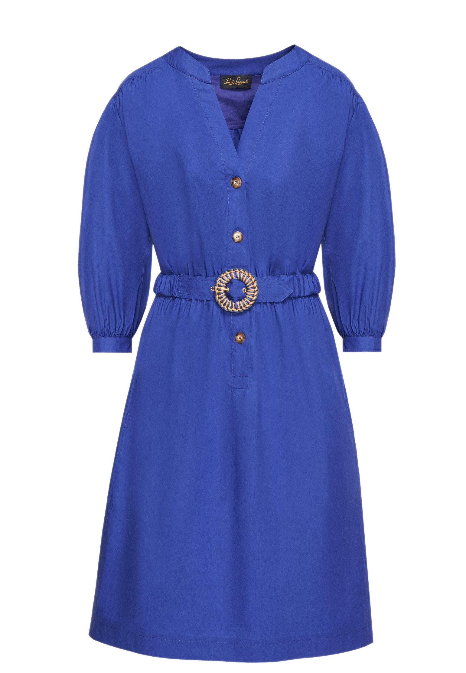 женское платье-рубашки luisa spagnoli, синее