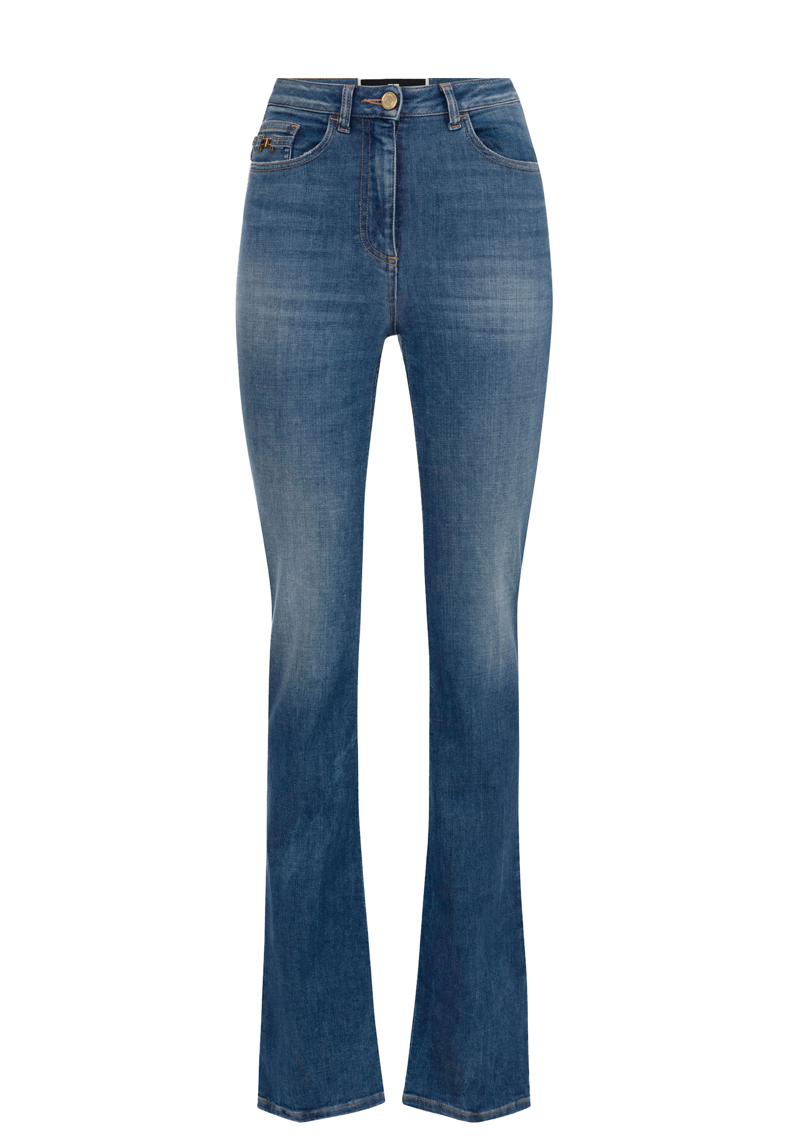 женские прямые джинсы elisabetta franchi, синие