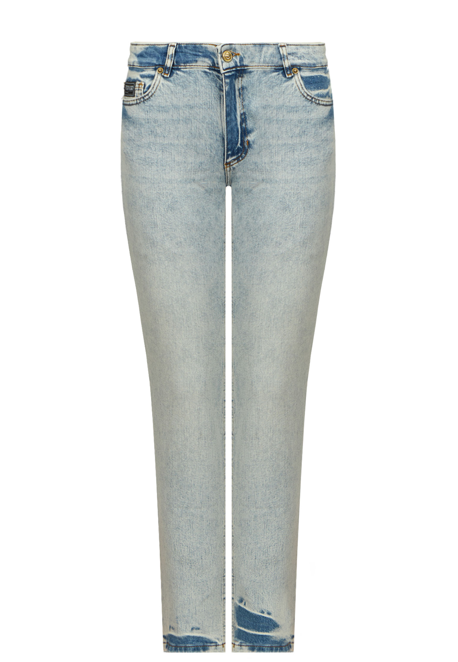 женские прямые джинсы versace, синие